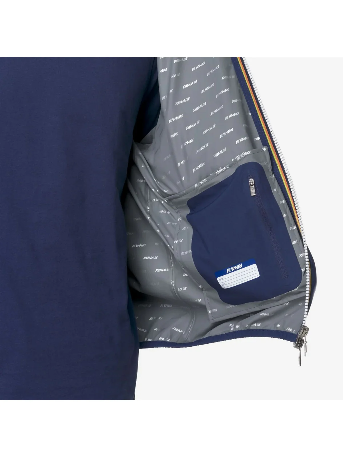 K-WAY Giubbino Uomo Jack stretch dot K5127QW 867 Blu - Image 5