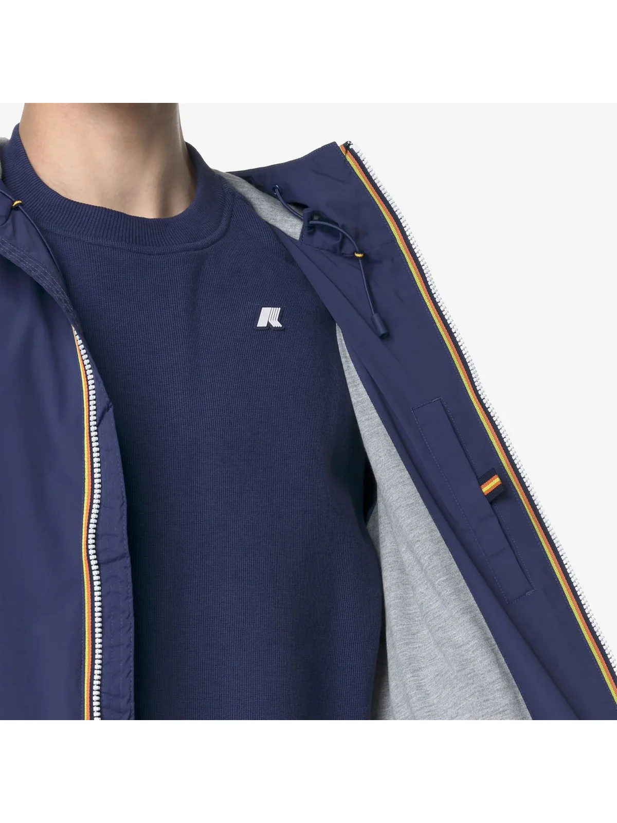 K-WAY Giubbino Uomo Jack stretch nylon jersey K3123UW 867 Blu - Image 3