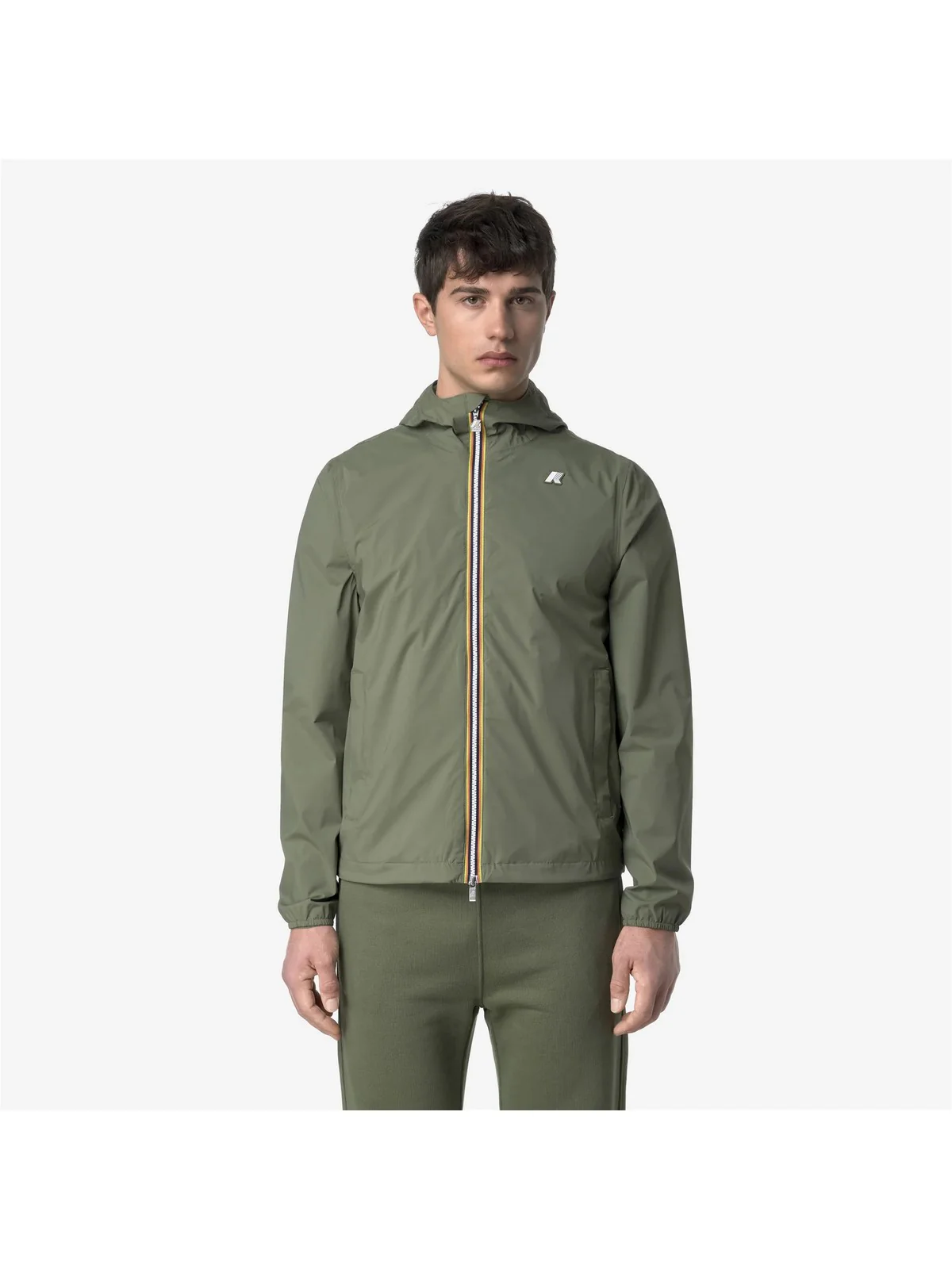 K-WAY Giubbino Uomo Jack  Stretch Nylon Jersey K3123UW V15 Green Lichen - Image 3