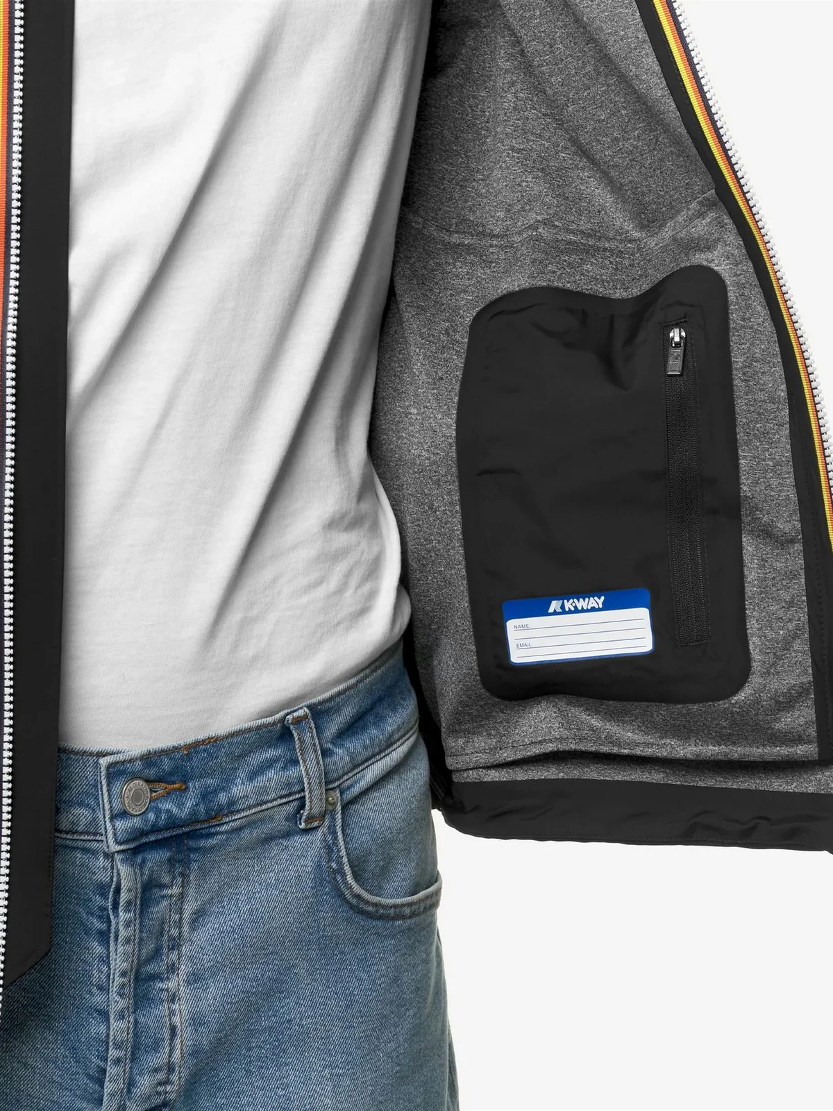 K-WAY Giubbino Uomo Jacko Bonded Jersey V K5123GW USY Nero - Image 2