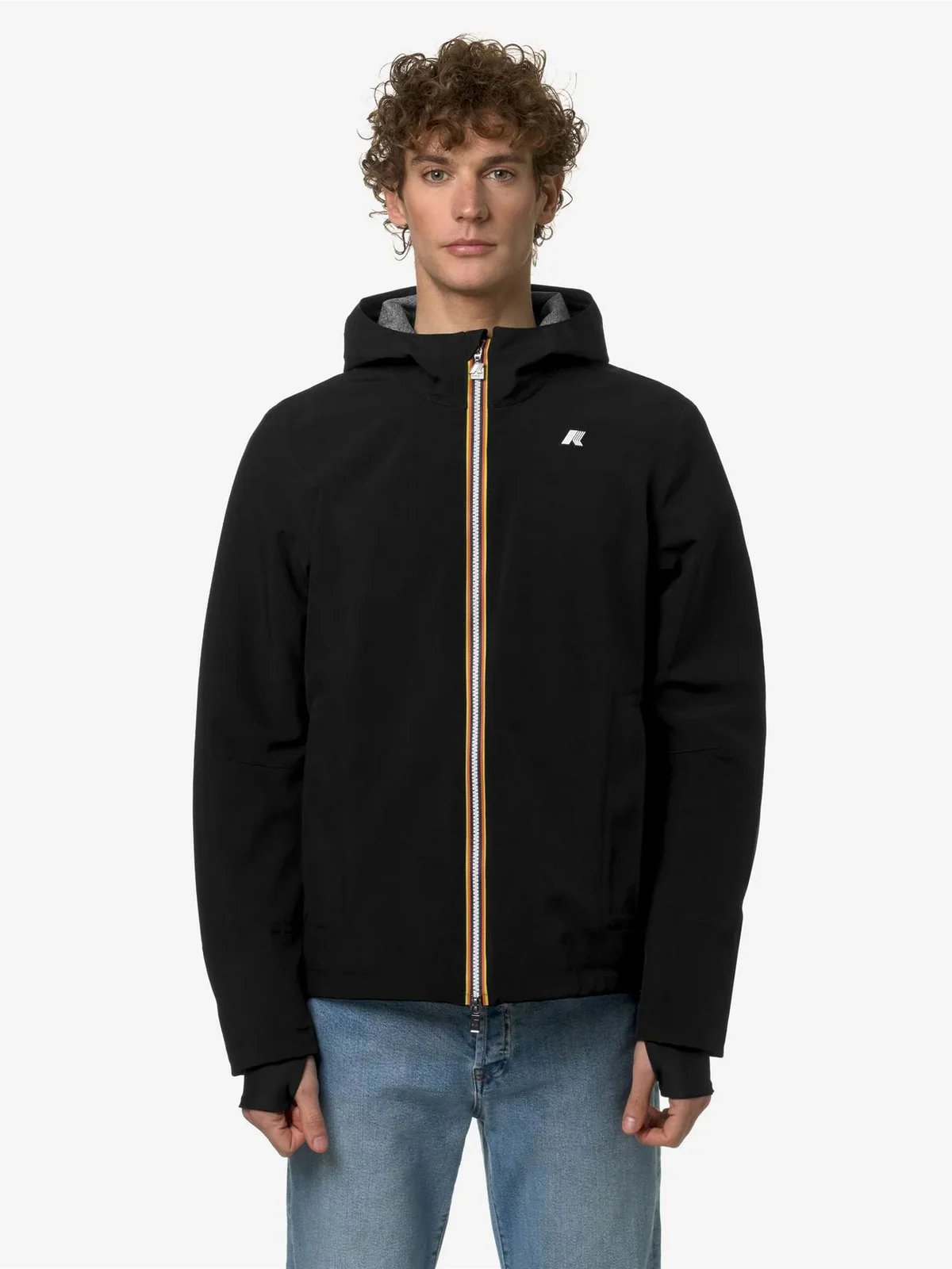 K-WAY Giubbino Uomo Jacko Bonded Jersey V K5123GW USY Nero - Image 3
