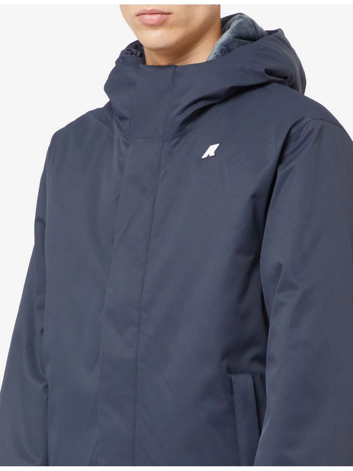 K-WAY Giubbino Uomo JACKO TWILL MARMOTTA K8133DW AL9 BLUE D-BLUE A - Image 3