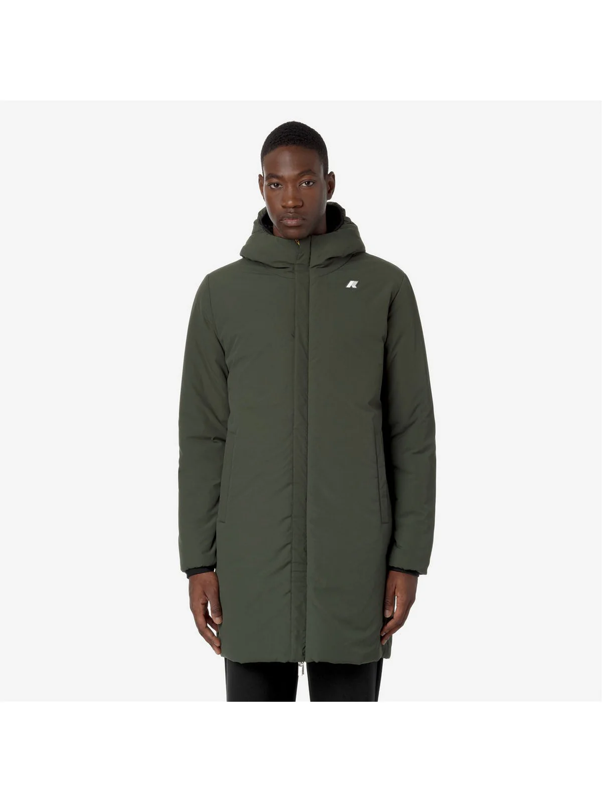 K-WAY Giubbino Uomo JACOB ST WARM DOUBLE K6128WW AH3 BLACK PURE - GREEN B - Image 3