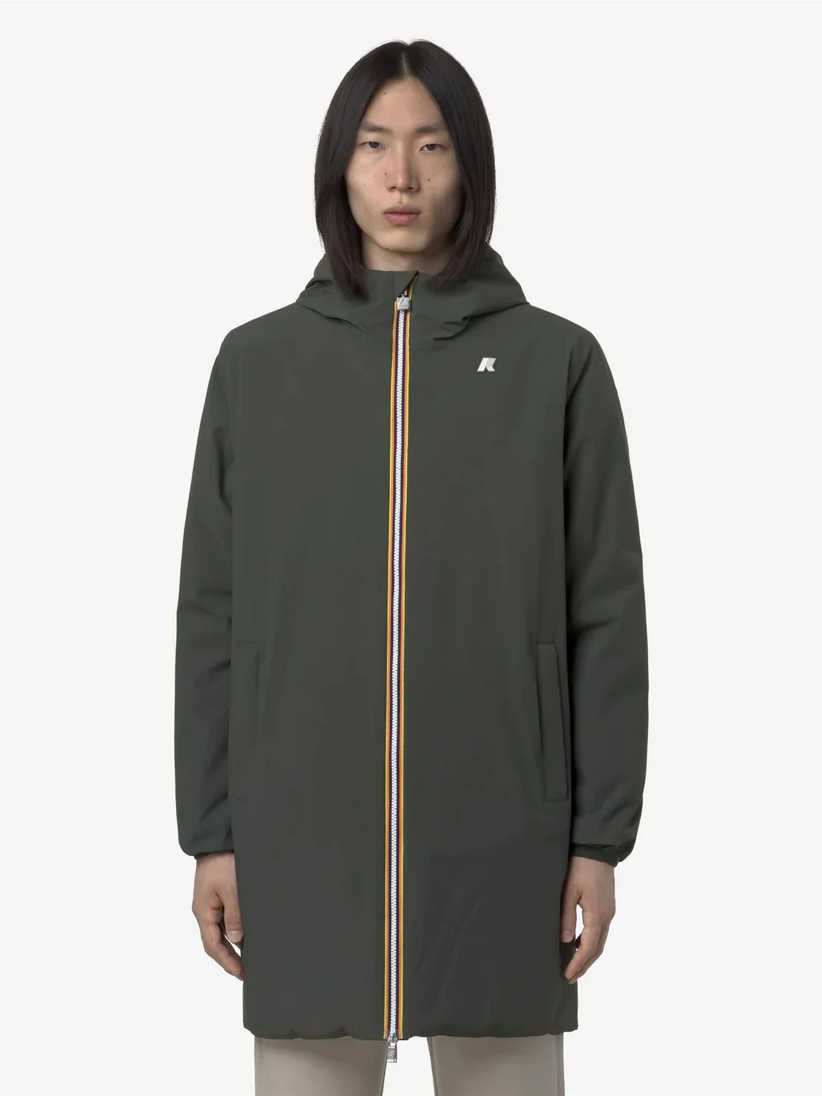 K-WAY Giubbino Uomo JACOB ST WARM DOUBLE K6128WW B2P GREEN BLACKISH  - Gr - Image 5