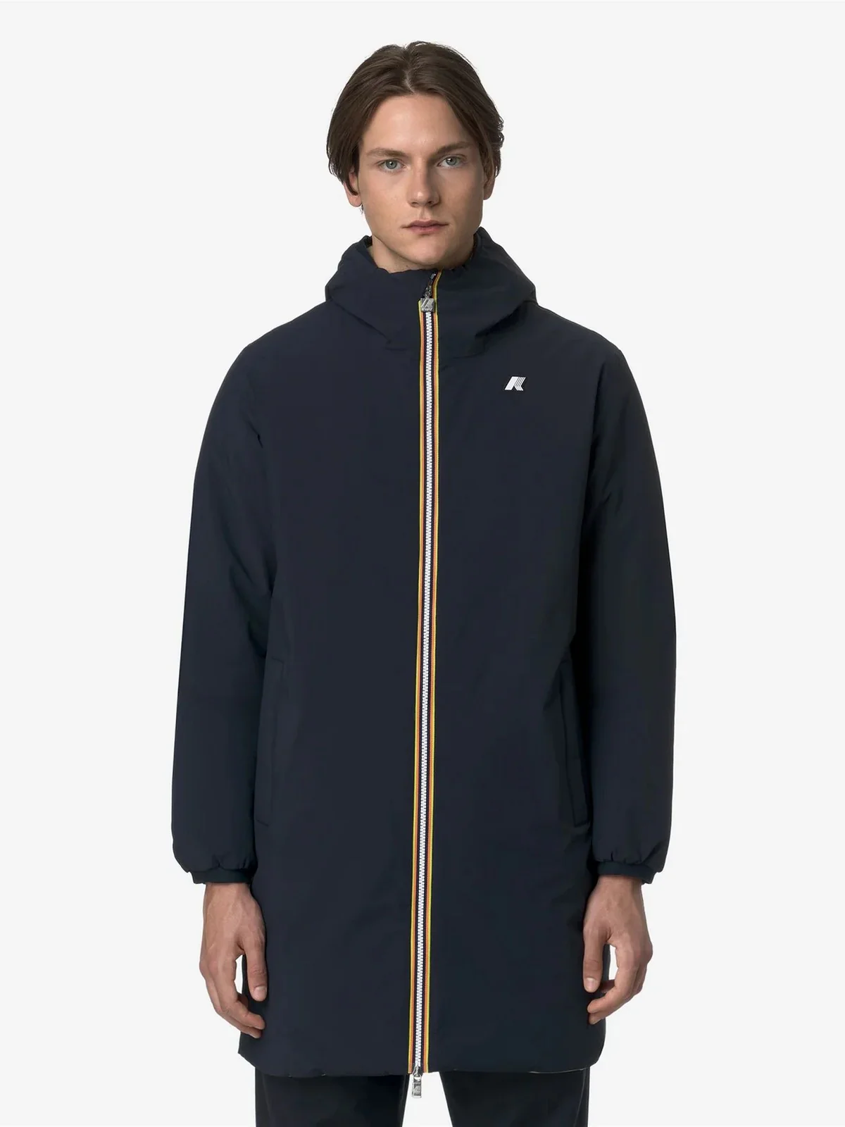 K-WAY Giubbino Uomo JACOB ST WARM DOUBLE K6128WW B2R Blue Depth - Beige S - Image 5