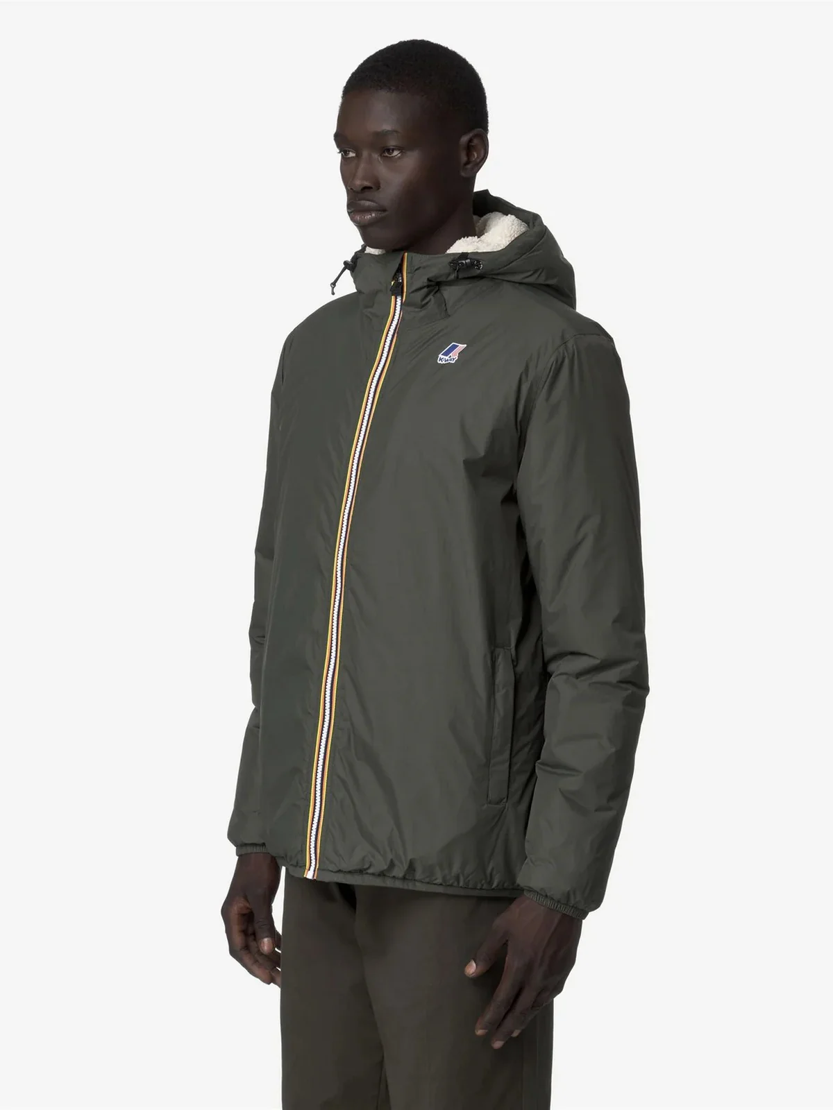 K-WAY Giubbino Uomo LE VRAI 4.0 CLAUDE ORSETTO K21515W WMR GREEN BLACKISH - Image 3