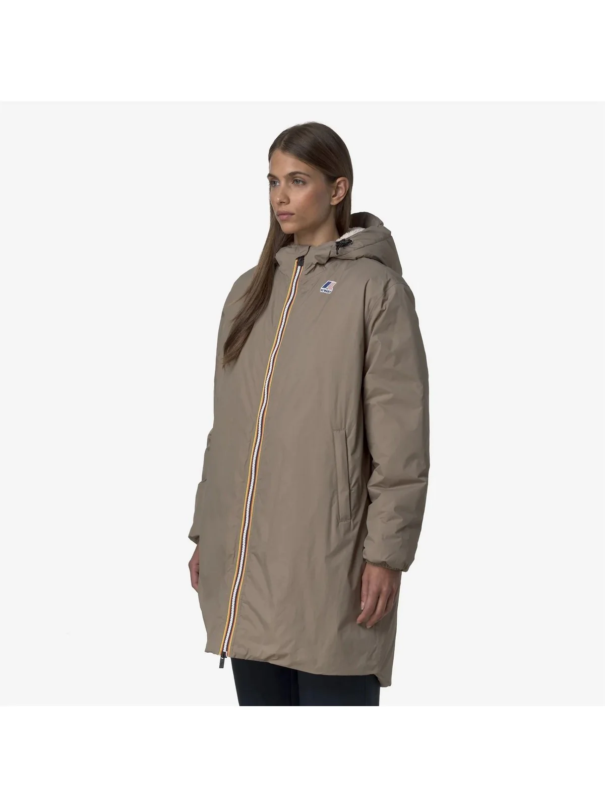 K-WAY Giubbino Uomo LE VRAI 4.0 EIFFEL EAST ORSETT K21516W WG9 BEIGE TAUPE - Image 3