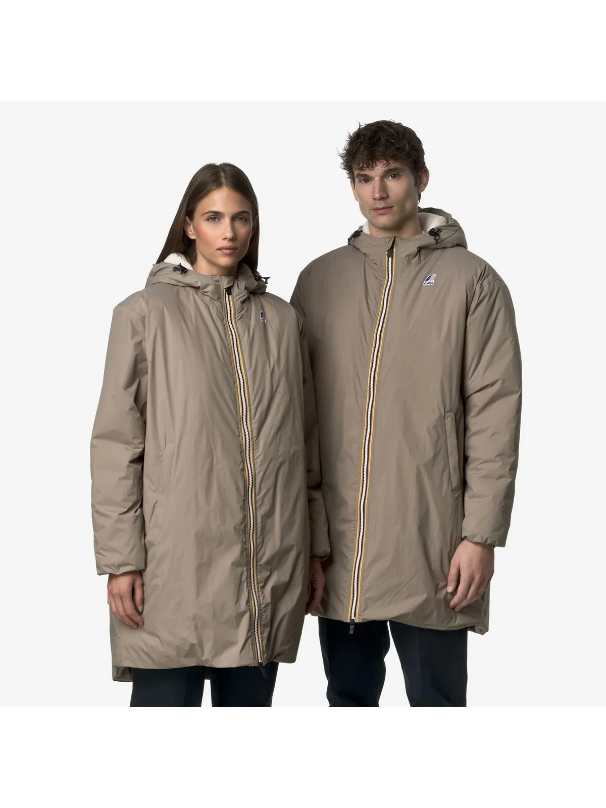 K-WAY Giubbino Uomo LE VRAI 4.0 EIFFEL EAST ORSETT K21516W WG9 BEIGE TAUPE - Image 5