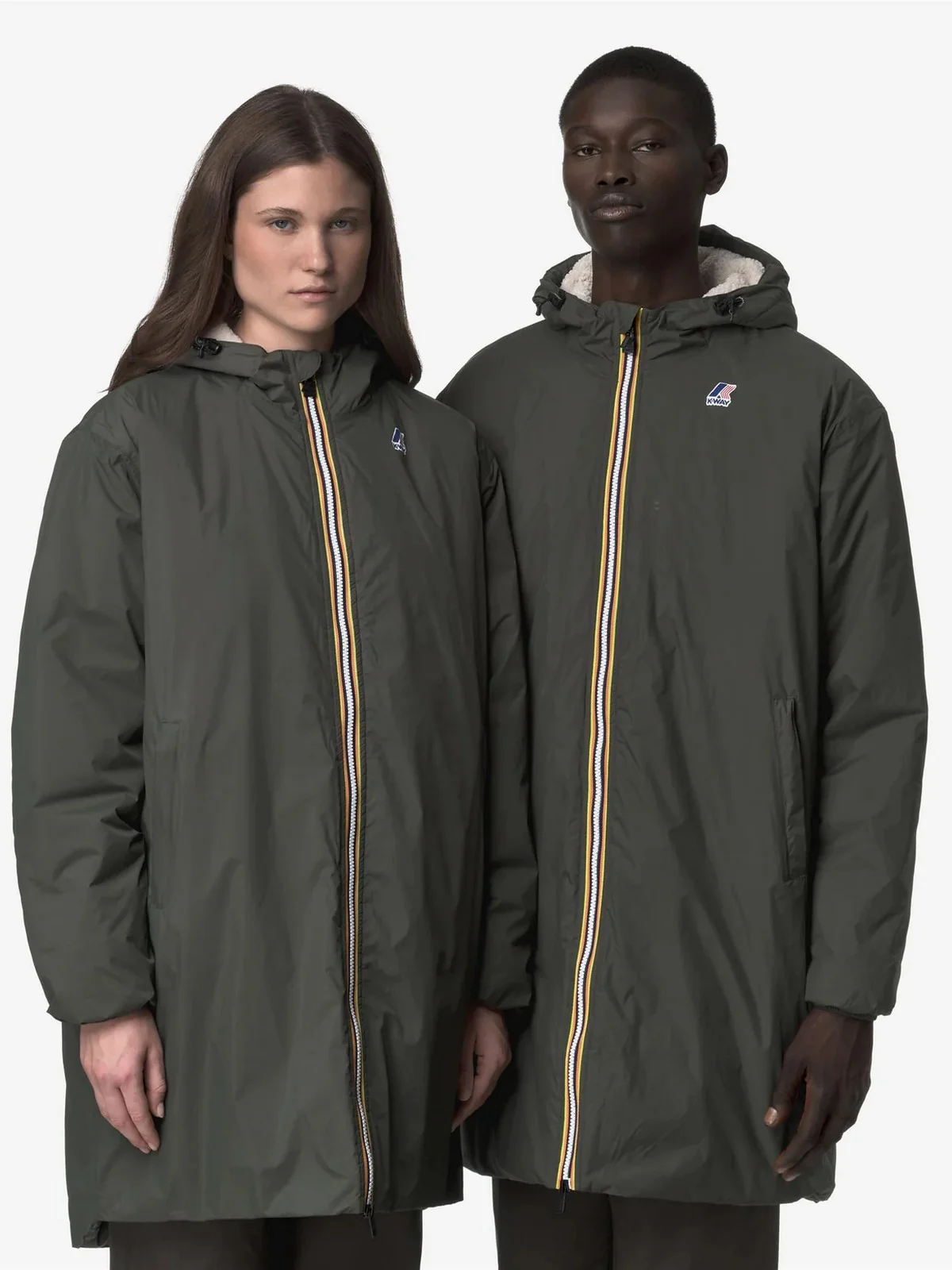 K-WAY Giubbino Uomo LE VRAI 4.0 EIFFEL EAST ORSETT K21516W WMR GREEN BLACKISH - Image 5