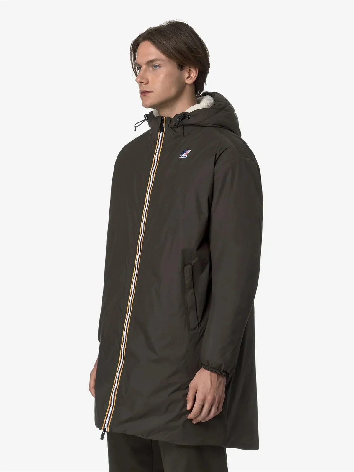 K-WAY Giubbino Uomo LE VRAI 4.0 EIFFEL EAST ORSETT K21516W XRG Black Olive - Image 3