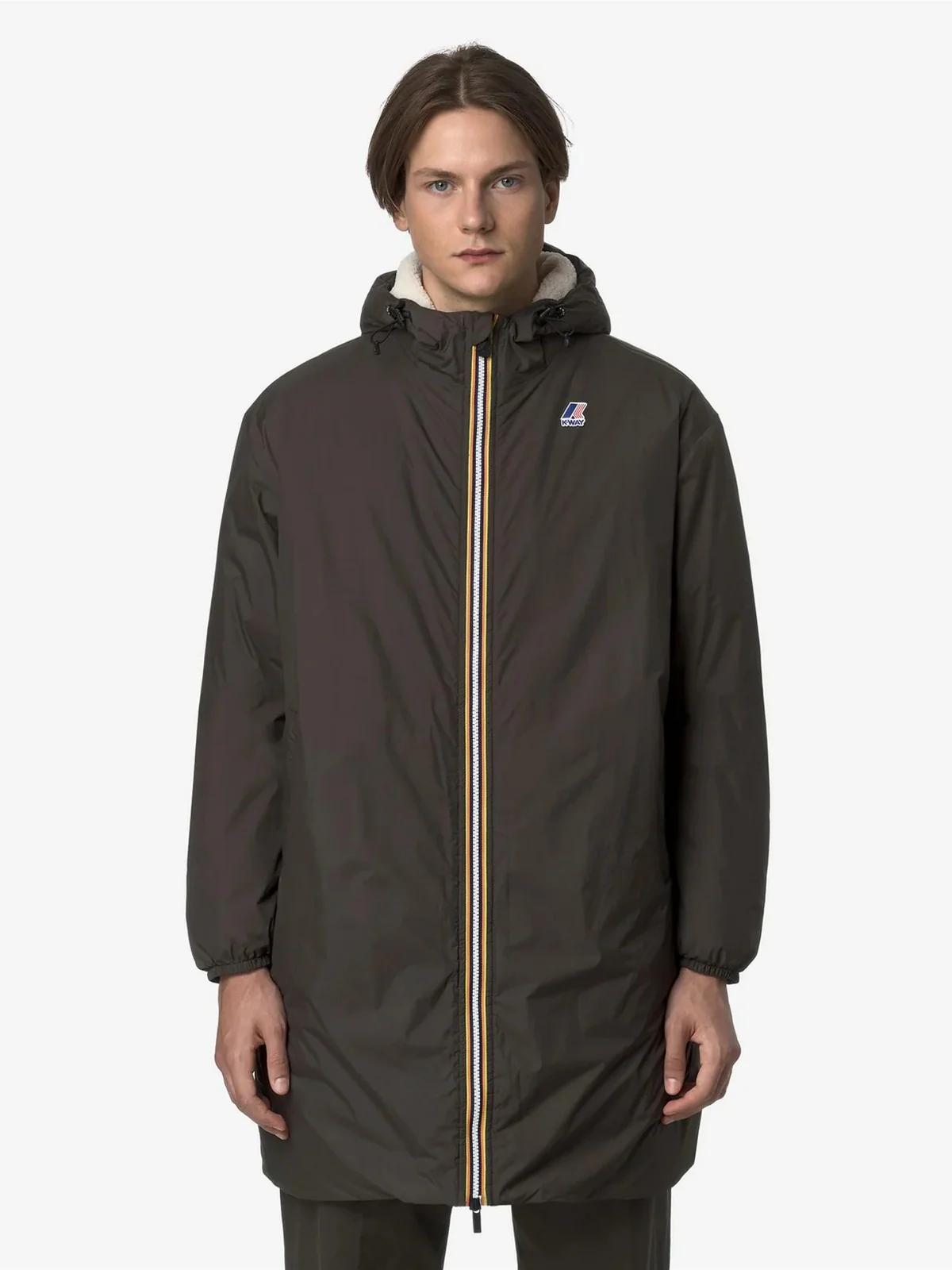 K-WAY Giubbino Uomo LE VRAI 4.0 EIFFEL EAST ORSETT K21516W XRG Black Olive - Image 4