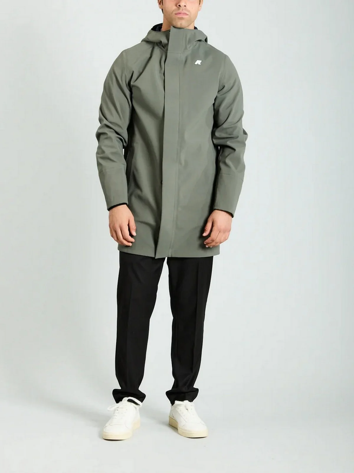 K-WAY Giubbino Uomo Marlyn bonded K7126UW AF0 GREEN BLACKISH  - BL - Image 2