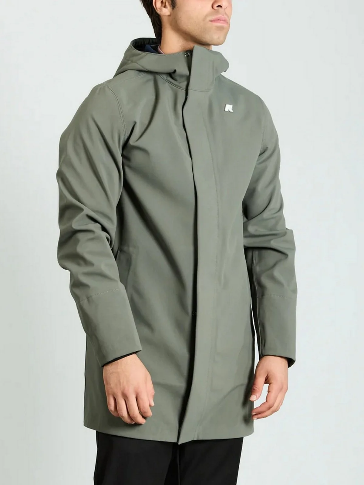 K-WAY Giubbino Uomo Marlyn bonded K7126UW AF0 GREEN BLACKISH  - BL - Image 3
