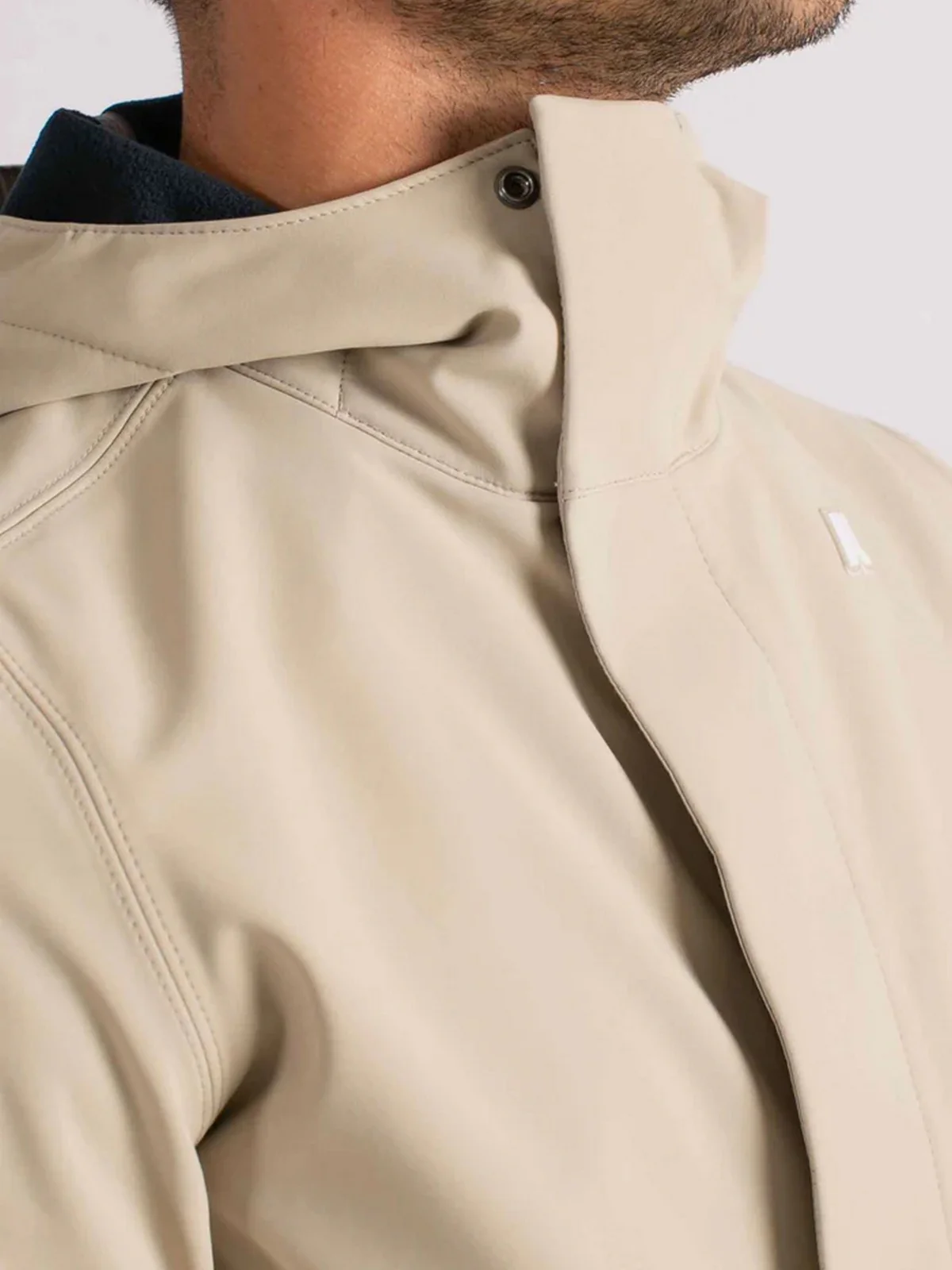 K-WAY Giubbino Uomo Marlyn bonded K7126UW B2A Beige Cashmere - Blu - Image 4