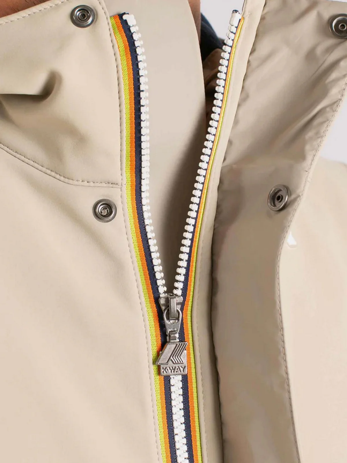 K-WAY Giubbino Uomo Marlyn bonded K7126UW B2A Beige Cashmere - Blu - Image 7