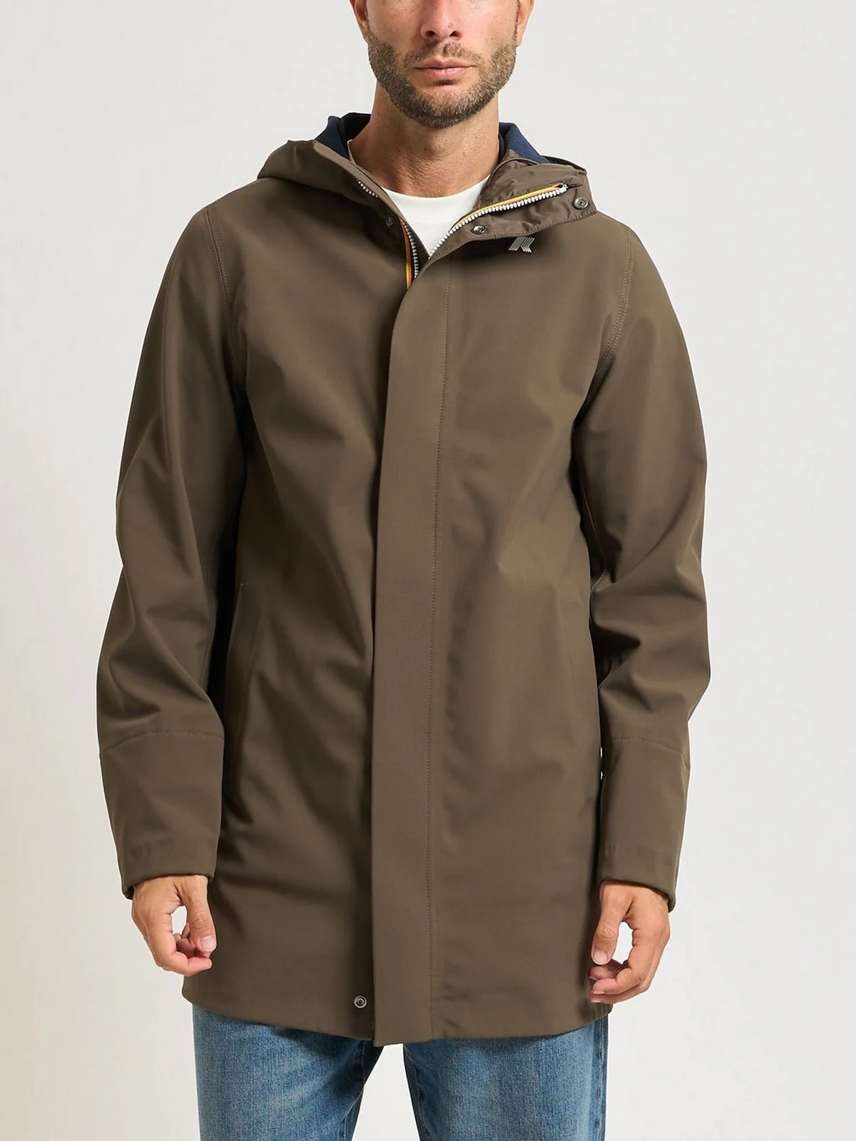 K-WAY Giubbino Uomo Marlyn bonded K7126UW B3A Black Olive - Blue D - Image 2