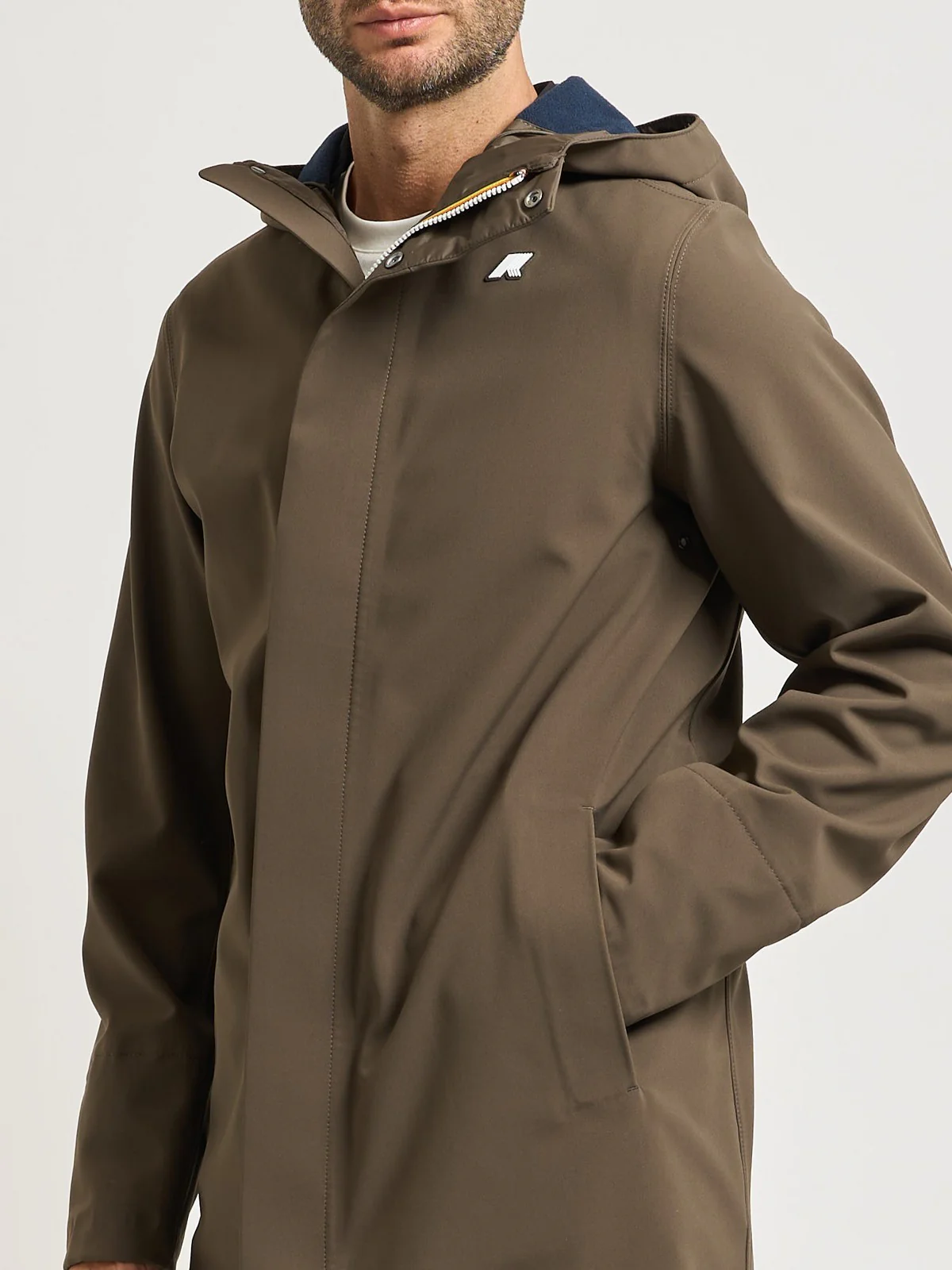 K-WAY Giubbino Uomo Marlyn bonded K7126UW B3A Black Olive - Blue D - Image 3