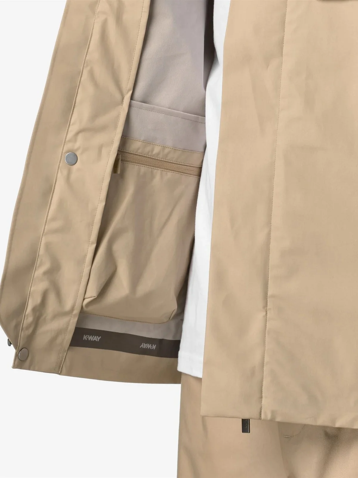 K-WAY Giubbino Uomo ORION 3L POPLIN K7127UW AZI Beige - Image 3