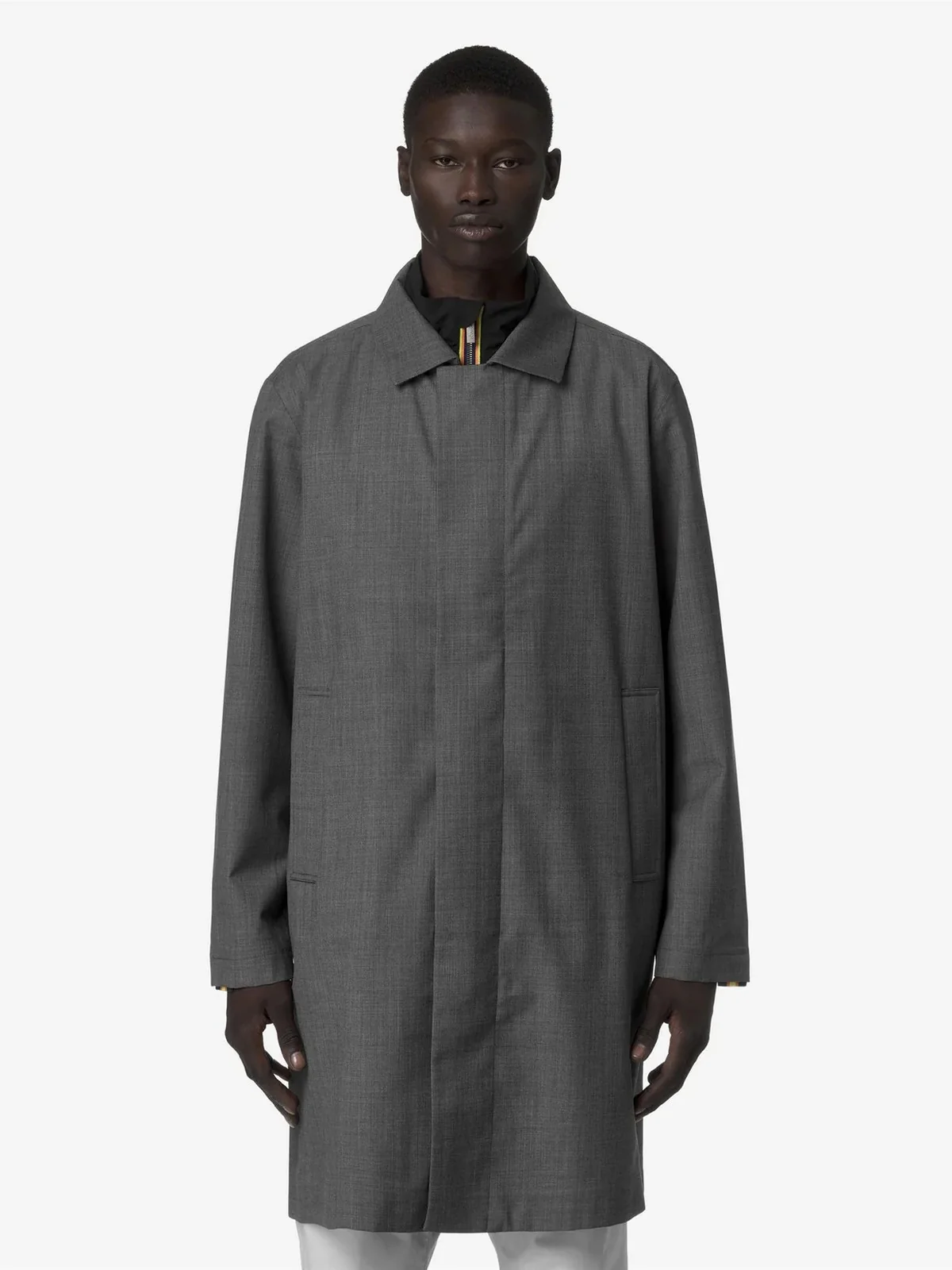 K-WAY Giubbino Uomo POIROL 3L WOOL K21474W BB5 GREY SHADOW DK GRISA - Image 5