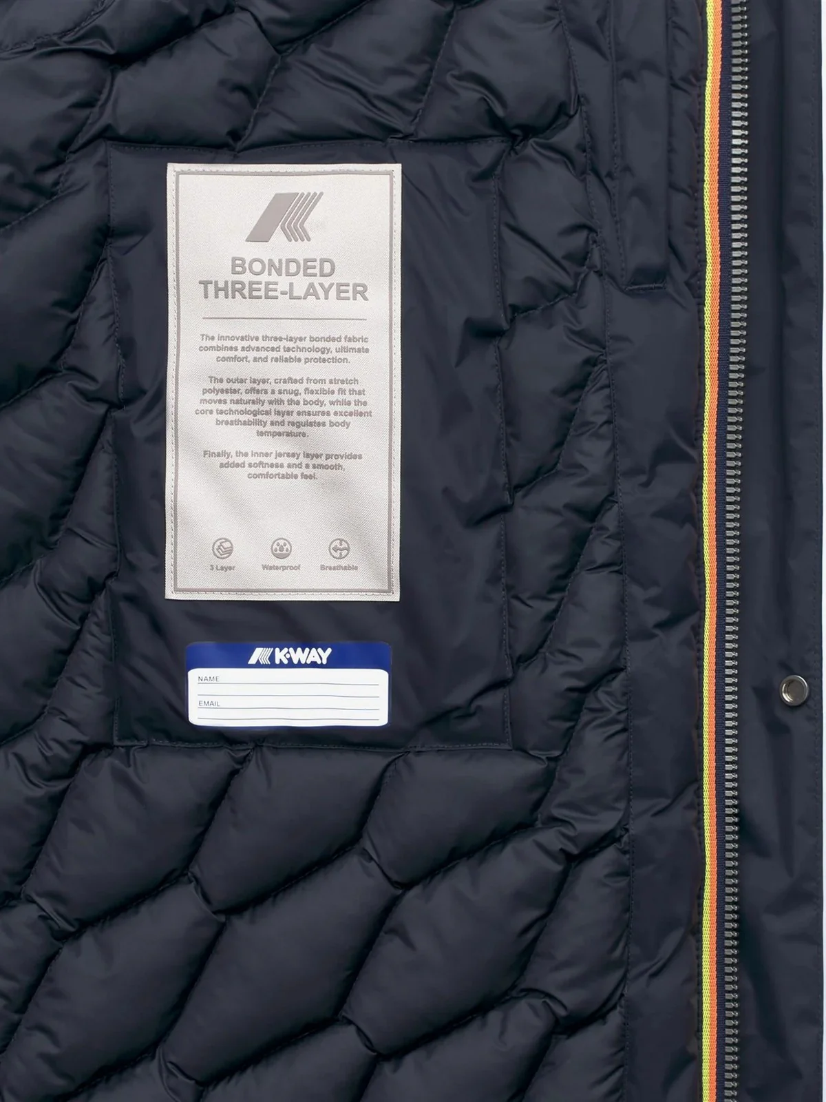 K-WAY Giubbino Uomo Thomal bonded padded K7136IW AR0 BLUE DEPTH - BLUE DE - Image 6