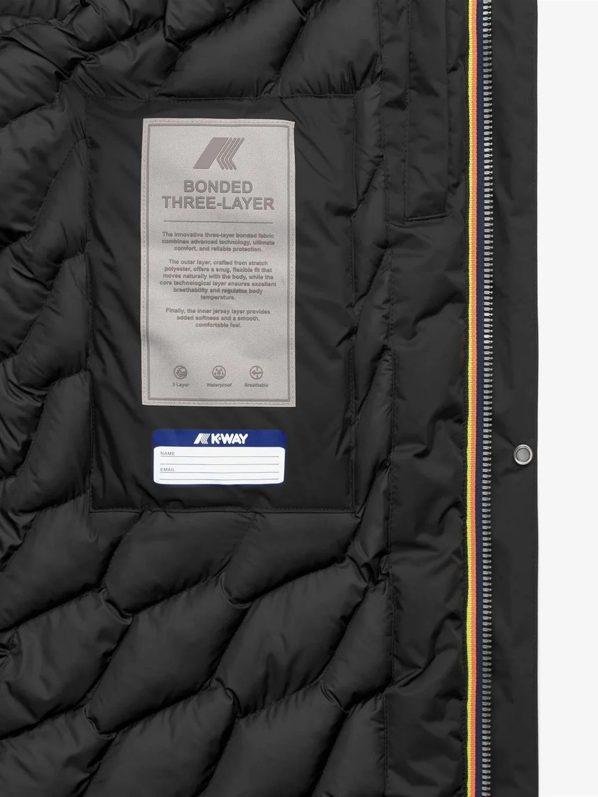 K-WAY Giubbino Uomo Thomal bonded padded K7136IW AT0 BLACK PURE - BLACK P - Image 6
