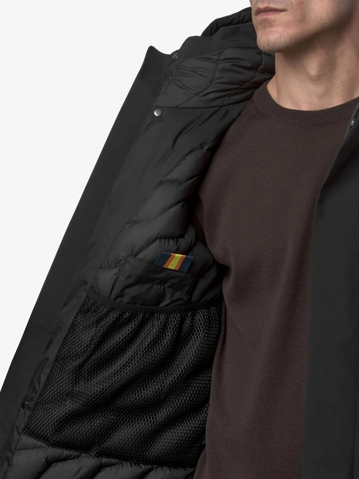 K-WAY Giubbino Uomo Thomal bonded padded K7136IW AT0 BLACK PURE - BLACK P - Image 7