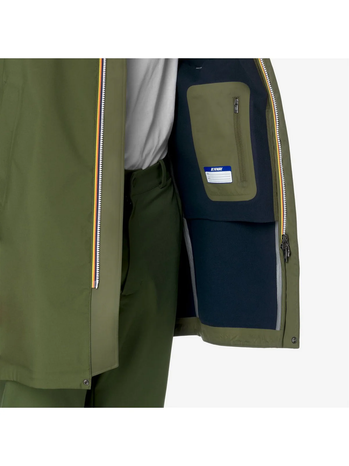K-WAY Giubbino Uomo Thomas bonded K7126WW AS9 Verde - Image 3