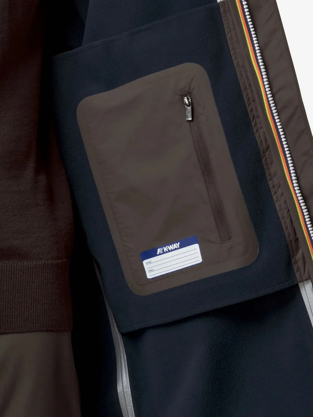 K-WAY Giubbino Uomo Thomas bonded K7126WW B3A Black Olive - Blue D - Image 5
