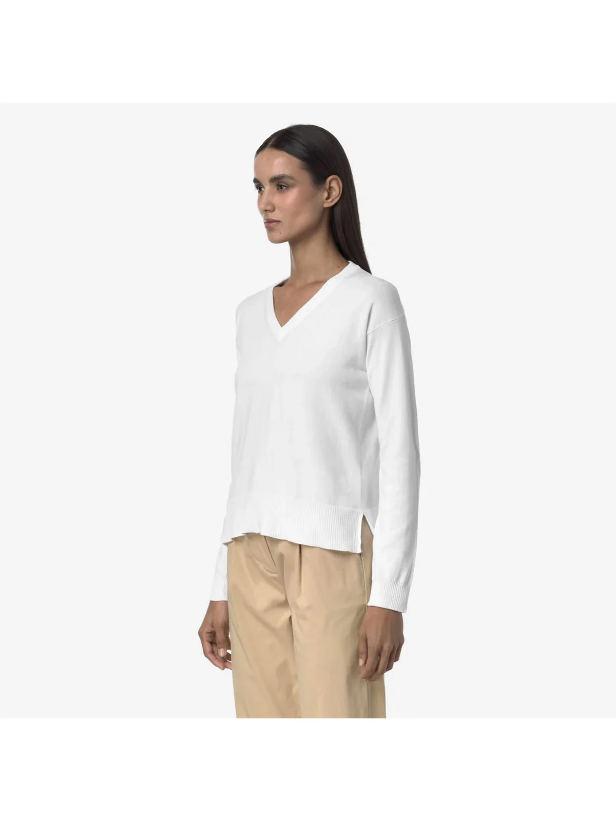 K-WAY Maglia Donna ADINE COTTON PS K2135SW 001 Bianco - Image 2