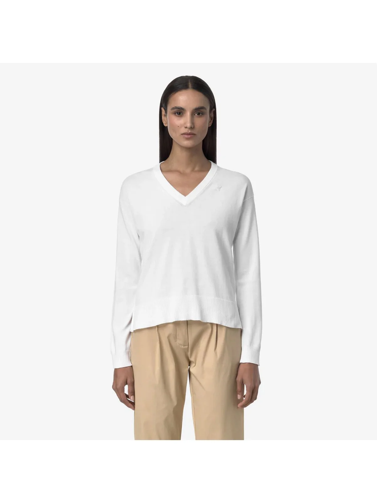 K-WAY Maglia Donna ADINE COTTON PS K2135SW 001 Bianco - Image 3