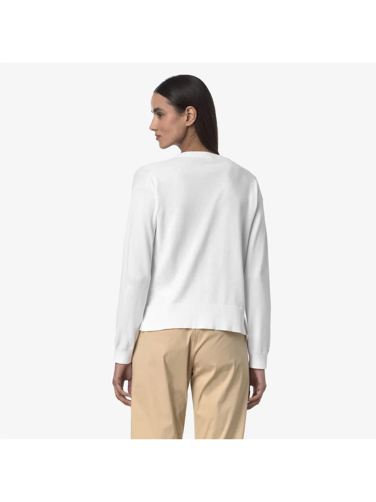 K-WAY Maglia Donna ADINE COTTON PS K2135SW 001 Bianco - Image 4