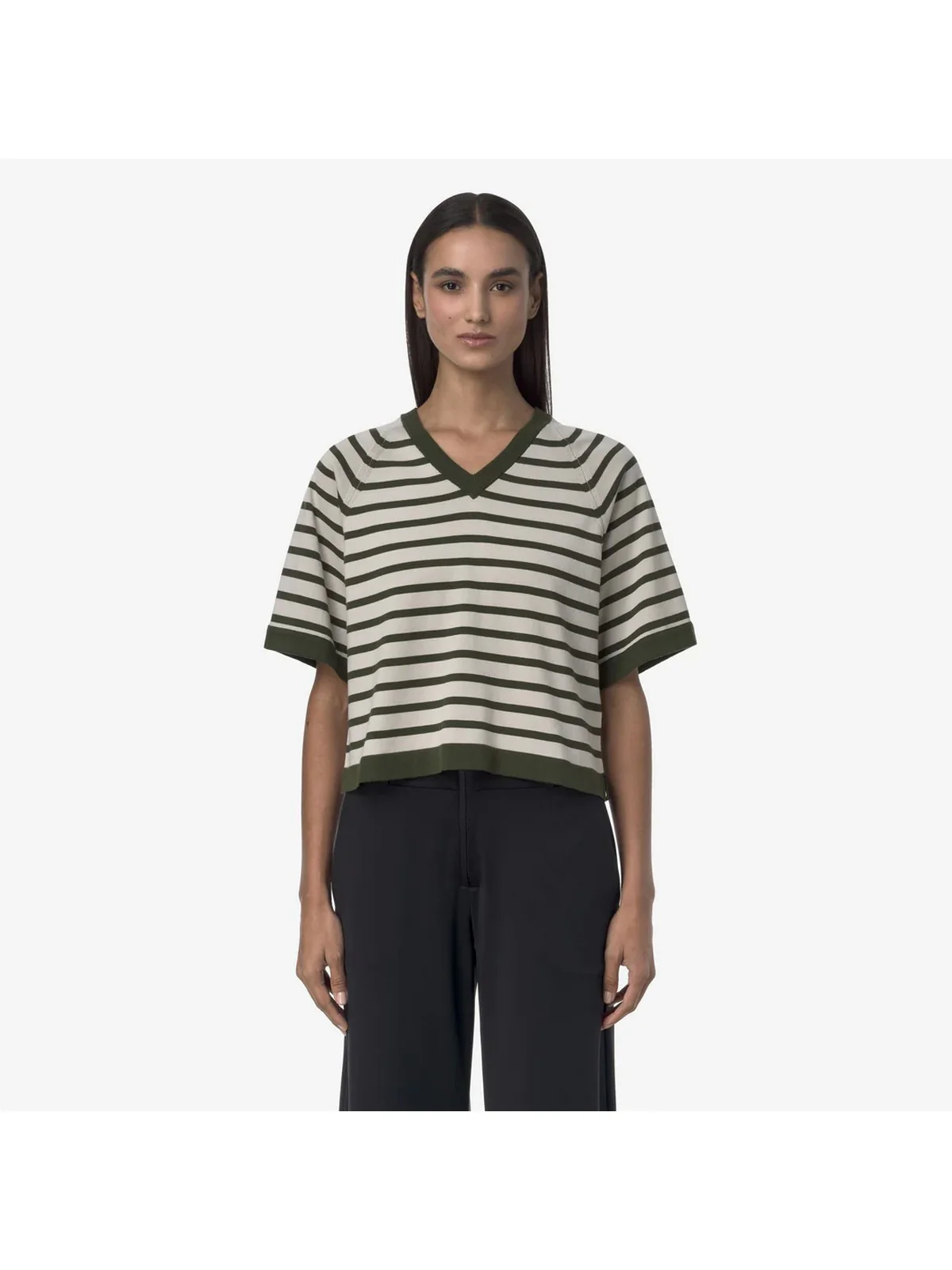 K-WAY Maglia Donna MAROL STRIPES K2135MW B0E Beige - Image 4