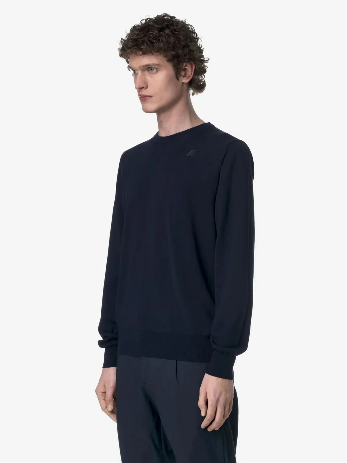 K-WAY Maglia Uomo Sebastien Cotton Ps K4122YW K89 BLUE DEPTH - Image 4