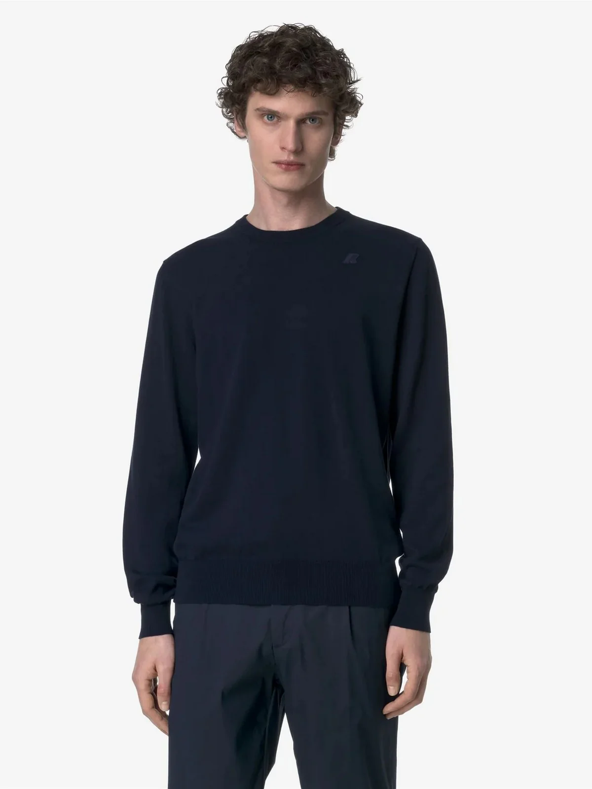 K-WAY Maglia Uomo Sebastien Cotton Ps K4122YW K89 BLUE DEPTH - Image 8