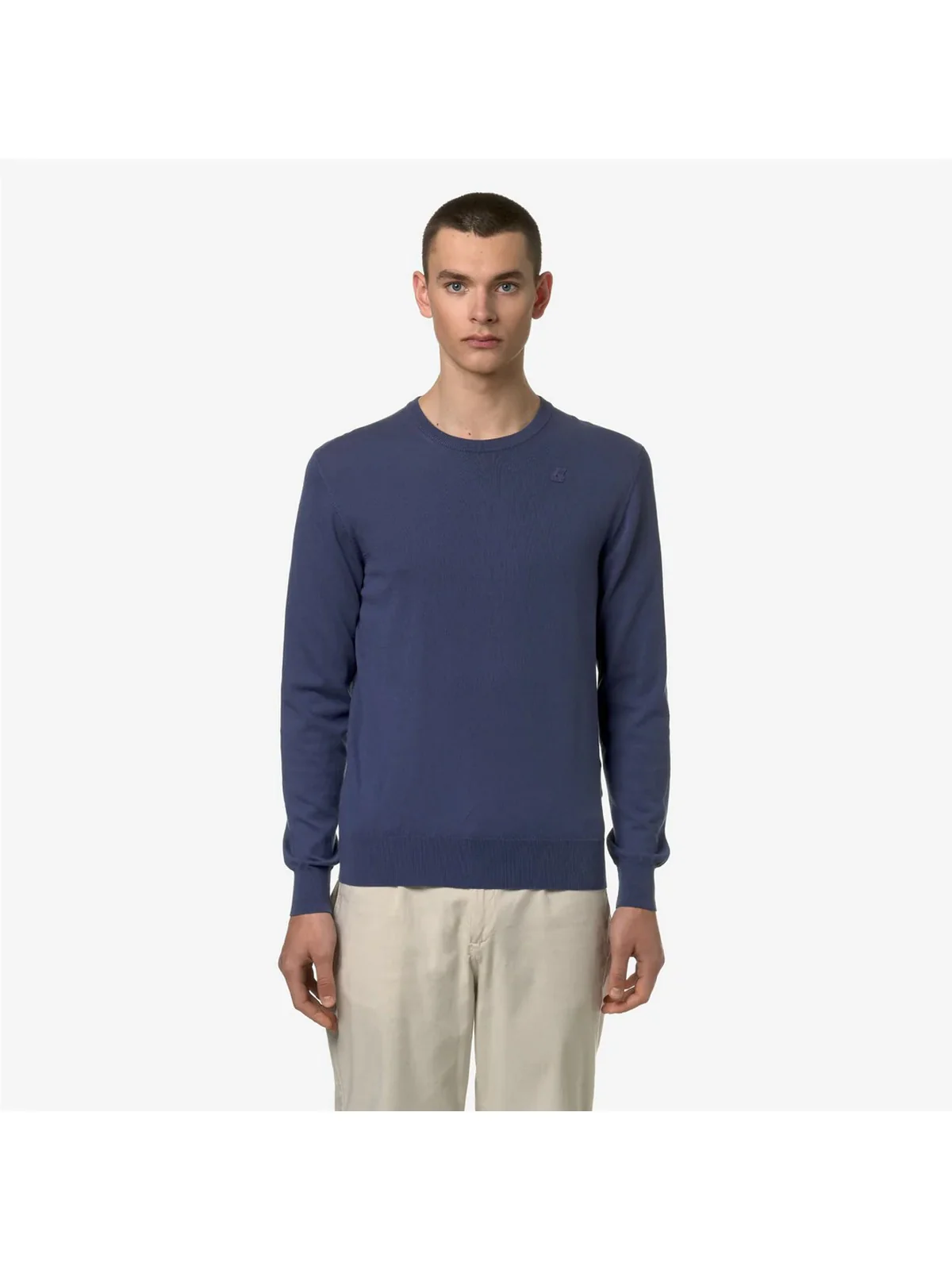 K-WAY Maglia Uomo Sebastien Cotton Ps K8122SW 732 Blu - Image 4