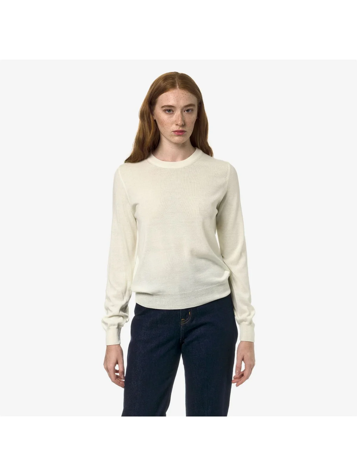 K-WAY Maglione Donna Abbi merino K2117HW W06 Bianco - Image 2