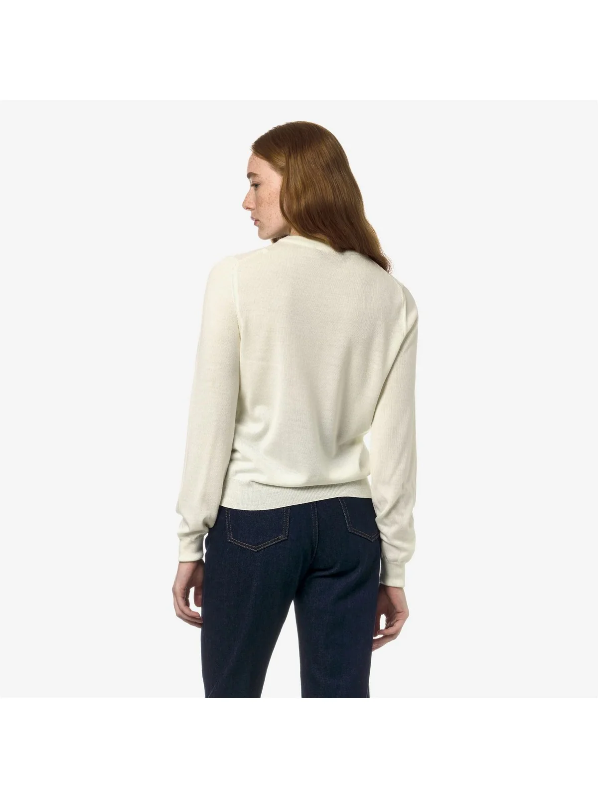 K-WAY Maglione Donna Abbi merino K2117HW W06 Bianco - Image 3