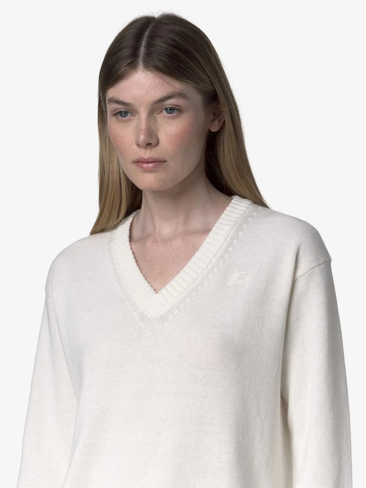 K-WAY Maglione Donna ADINE COTTON CASHMERE K4125RW X42 WHITE GARDENIA - Image 2