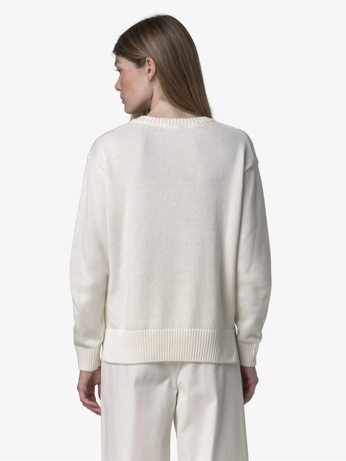 K-WAY Maglione Donna ADINE COTTON CASHMERE K4125RW X42 WHITE GARDENIA - Image 5