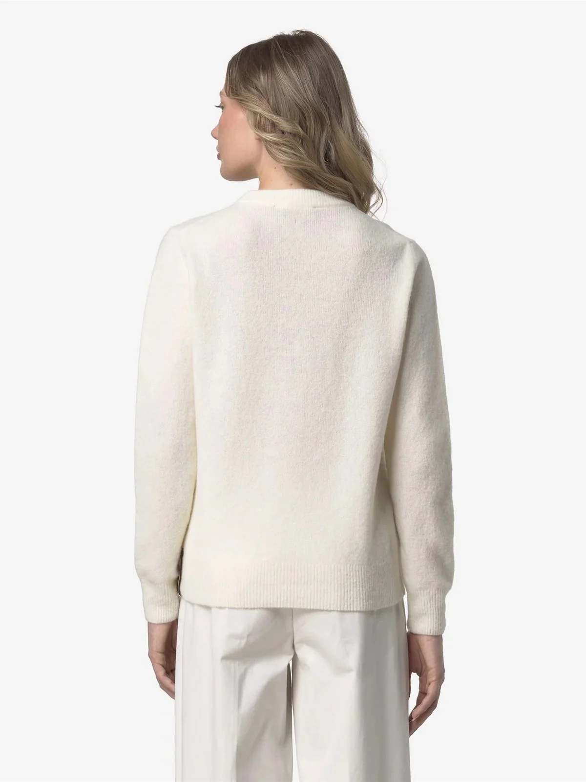K-WAY Maglione Donna CLARISSE WOOL STRETCH K4138MW X42 WHITE GARDENIA - Image 2