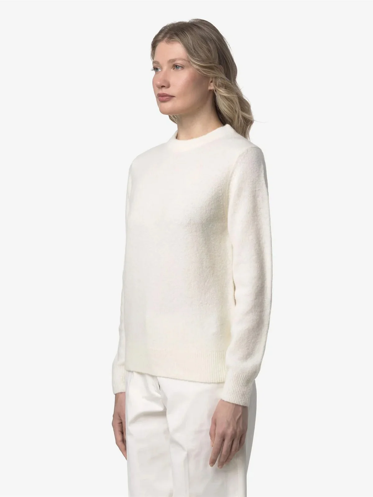 K-WAY Maglione Donna CLARISSE WOOL STRETCH K4138MW X42 WHITE GARDENIA - Image 3