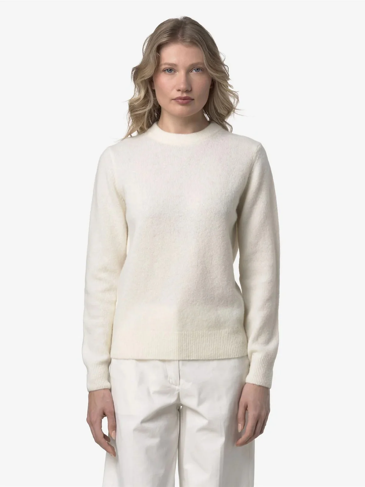 K-WAY Maglione Donna CLARISSE WOOL STRETCH K4138MW X42 WHITE GARDENIA - Image 4
