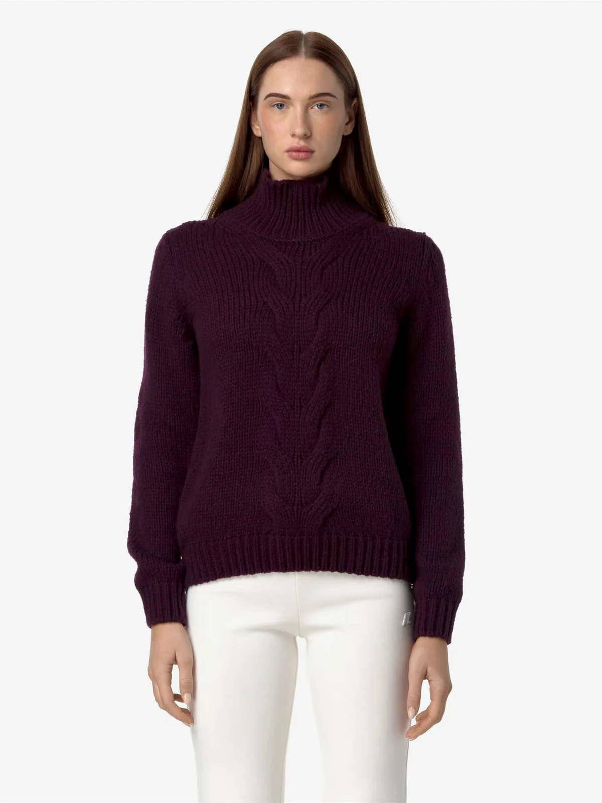 K-WAY Maglione Donna FUZZY WOOL MERINO BLEND K8133SW ART Viola - Image 2