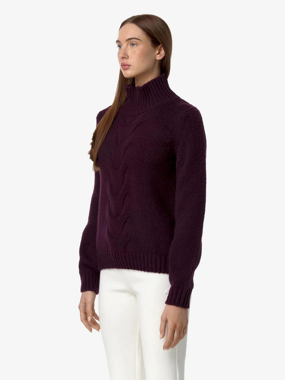 K-WAY Maglione Donna FUZZY WOOL MERINO BLEND K8133SW ART Viola - Image 3
