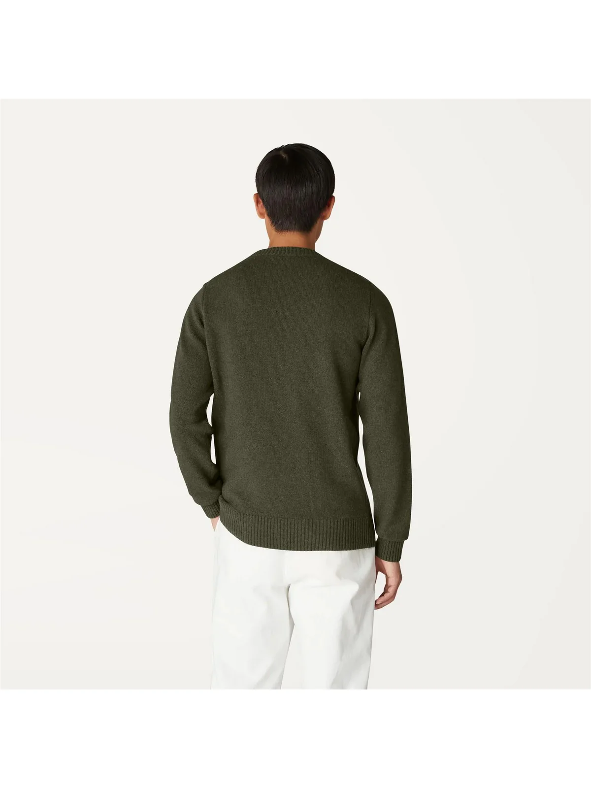 K-WAY Maglione Uomo Sebastien lambswool K2112PW WMR Verde - Image 3