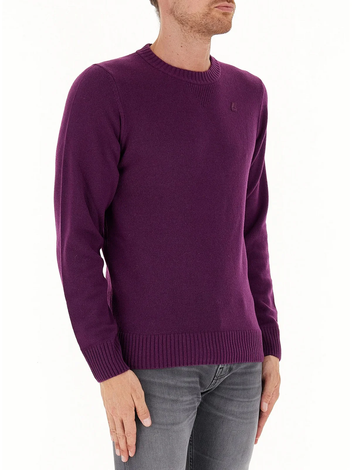 K-WAY Maglione Uomo Sebastien lambswool K2112PW XBZ Viola - Image 2