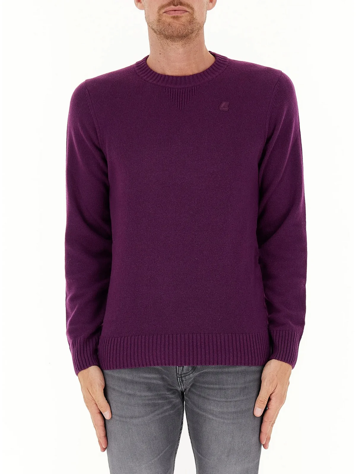 K-WAY Maglione Uomo Sebastien lambswool K2112PW XBZ Viola - Image 4