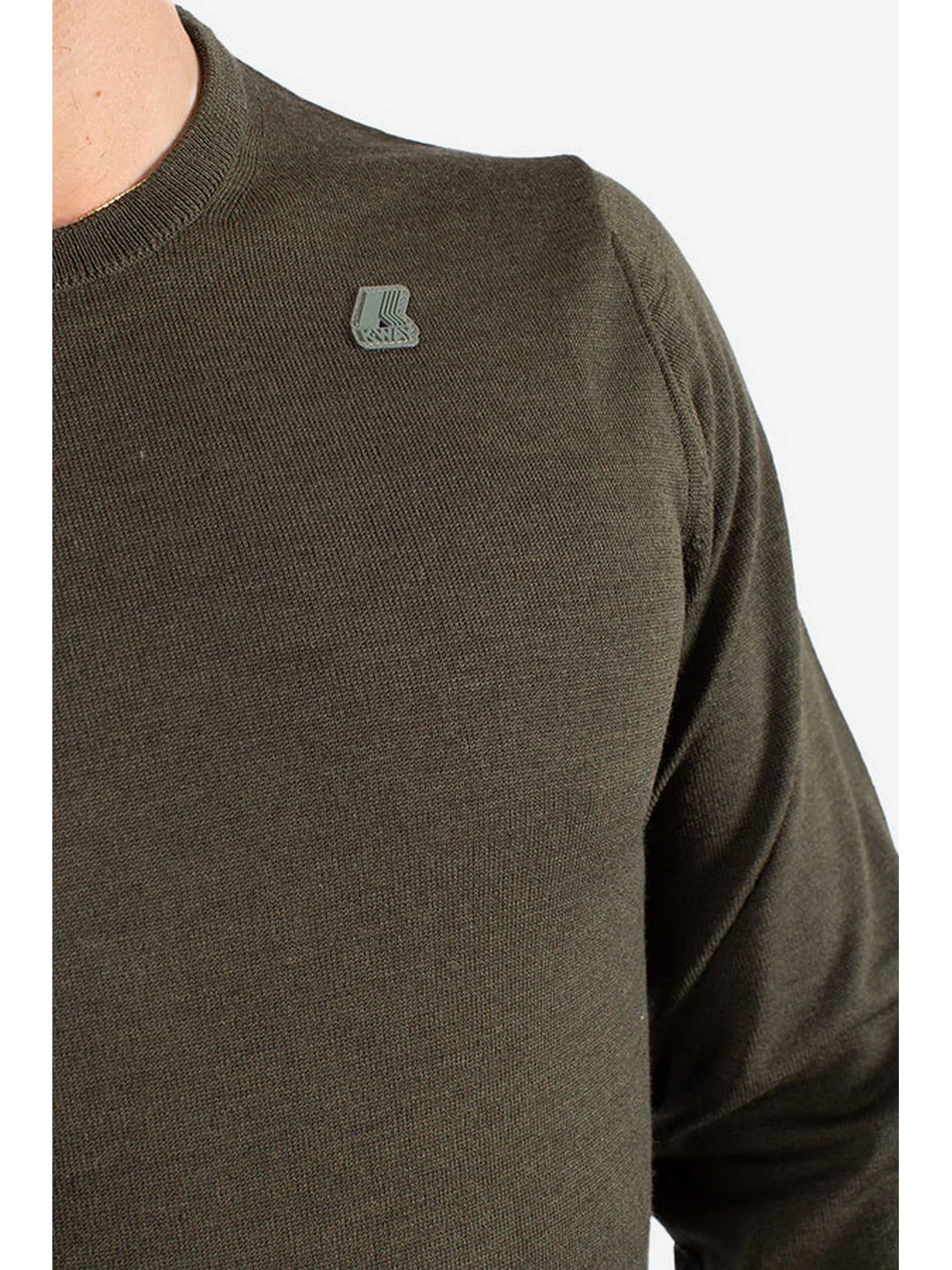 K-WAY Maglione Uomo Sebastien merino K2142EW WMR GREEN BLACKISH - Image 4