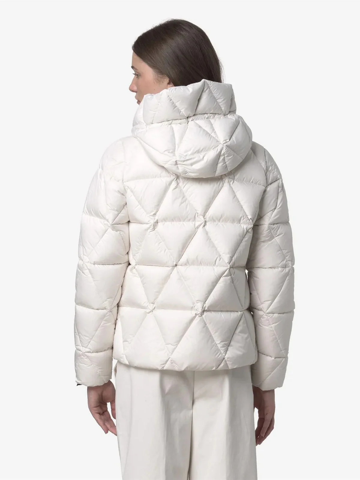 K-WAY Piumino Donna LETHILLE THERMO MICROFIBER K7136KW B2Z WHITE GARDENIA COMBO - Image 2