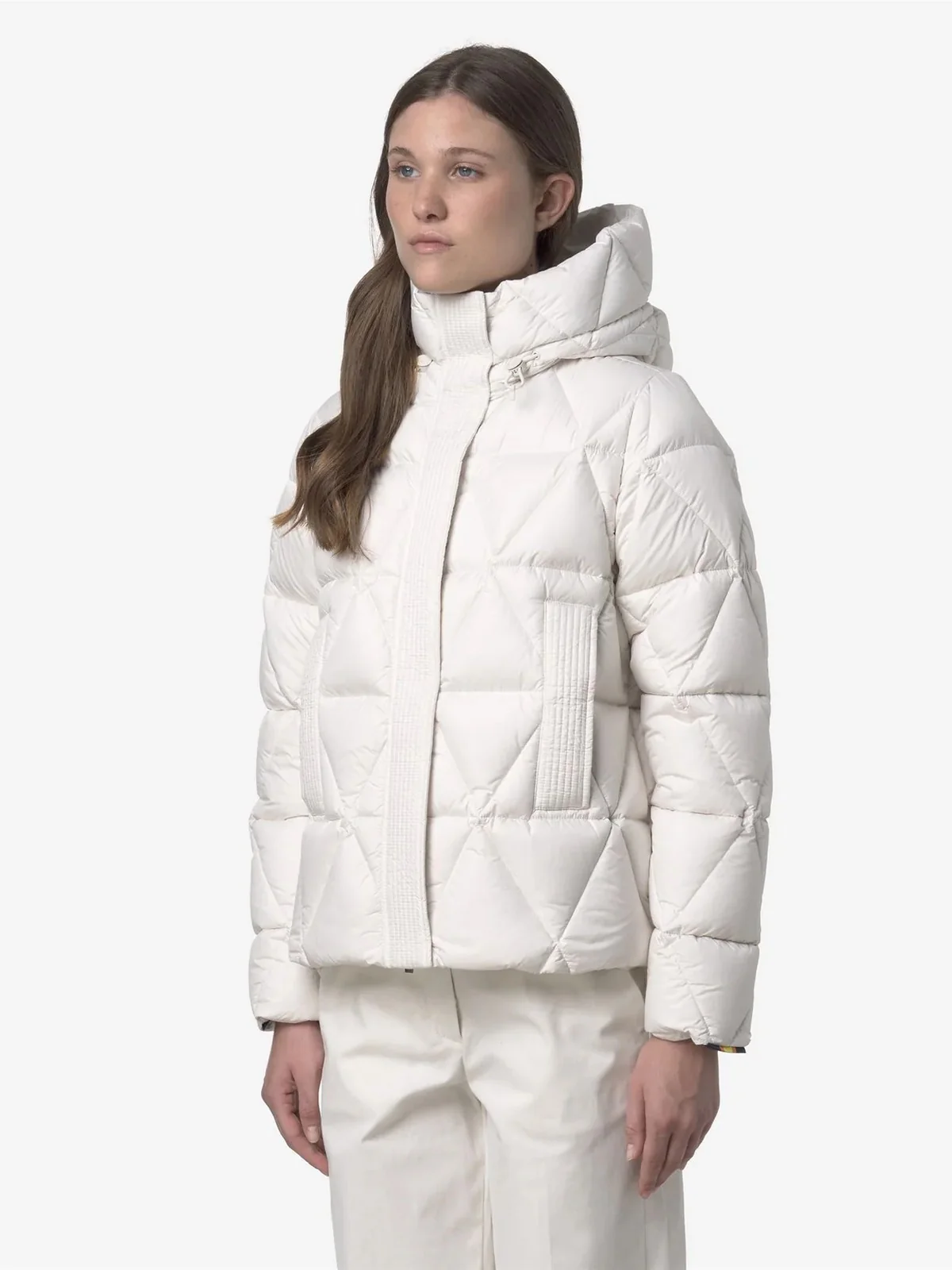 K-WAY Piumino Donna LETHILLE THERMO MICROFIBER K7136KW B2Z WHITE GARDENIA COMBO - Image 3